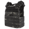 The Condor Cyclone Plate Carrier in MultiCam Black features multiple straps, pouches, and Velcro panels, designed for efficiently carrying equipment.